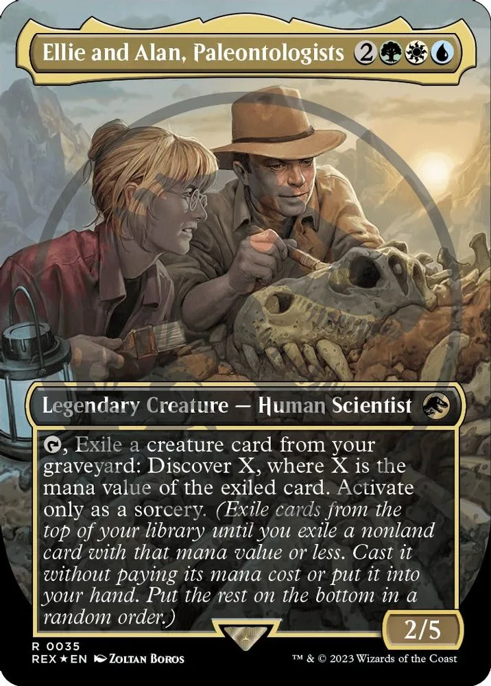 Ellie and Alan, Paleontologists (Borderless) (Emblem)