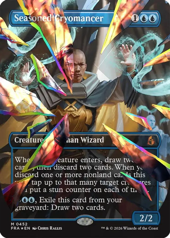 Seasoned Cryomancer (Borderless) (Facet Foil)