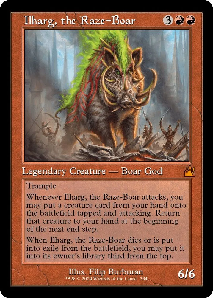 Ilharg, the Raze-Boar (Retro Frame)