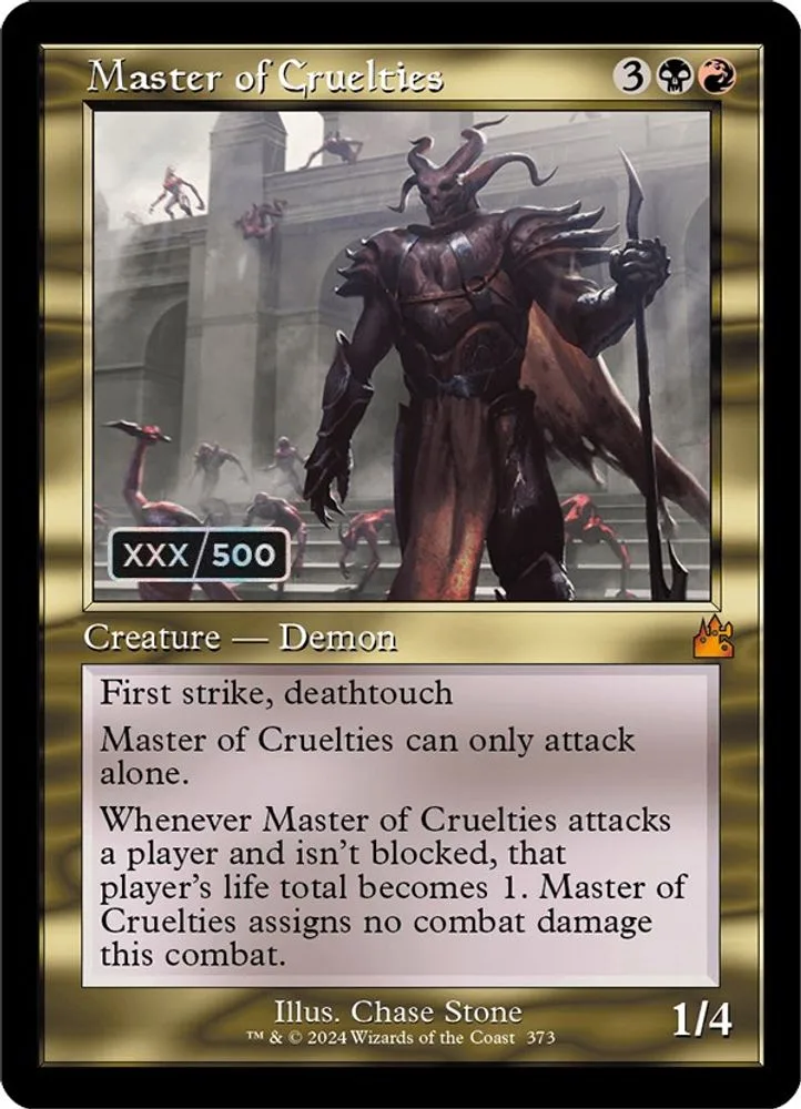 Master of Cruelties (Retro Frame · Serial Numbered)