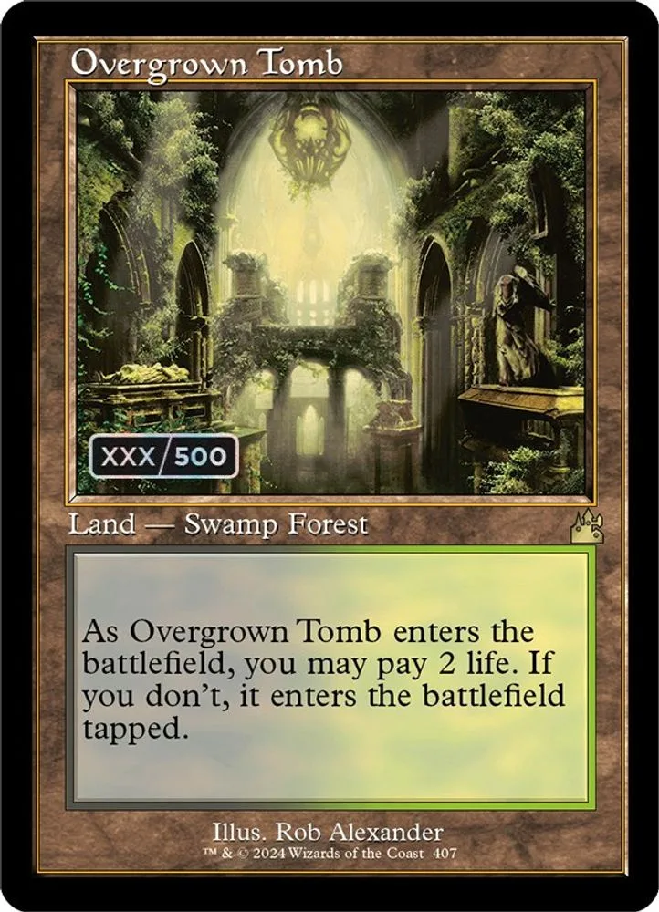 Overgrown Tomb (Retro Frame · Serial Numbered)