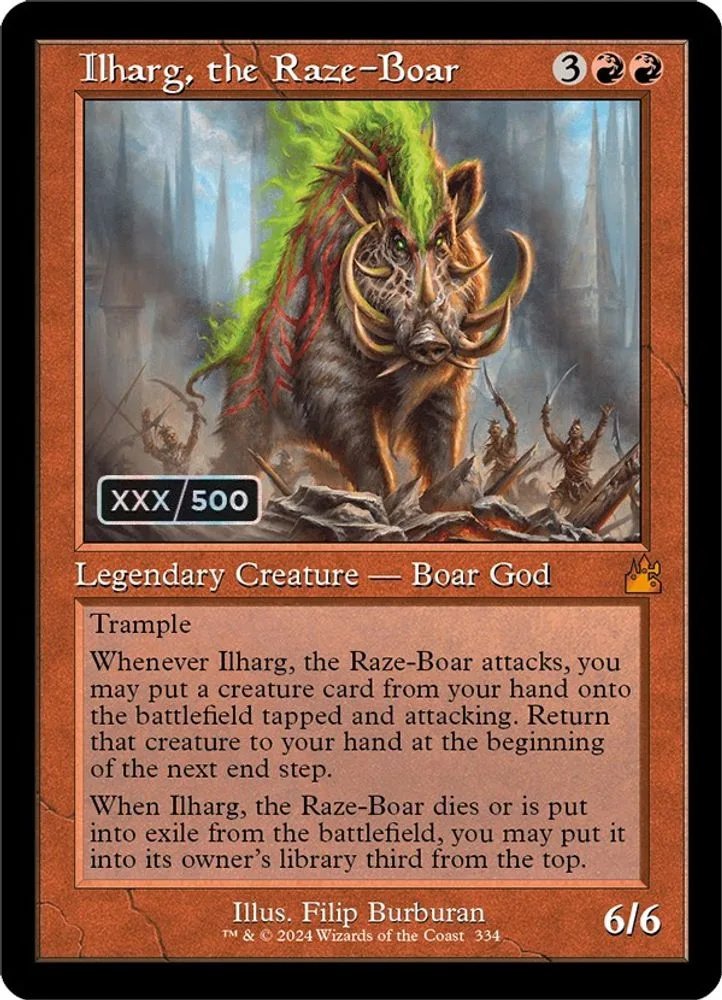 Ilharg, the Raze-Boar (Retro Frame · Serial Numbered)