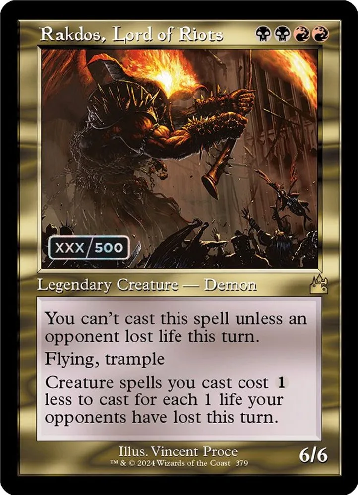 Rakdos, Lord of Riots (Retro Frame · Serial Numbered)