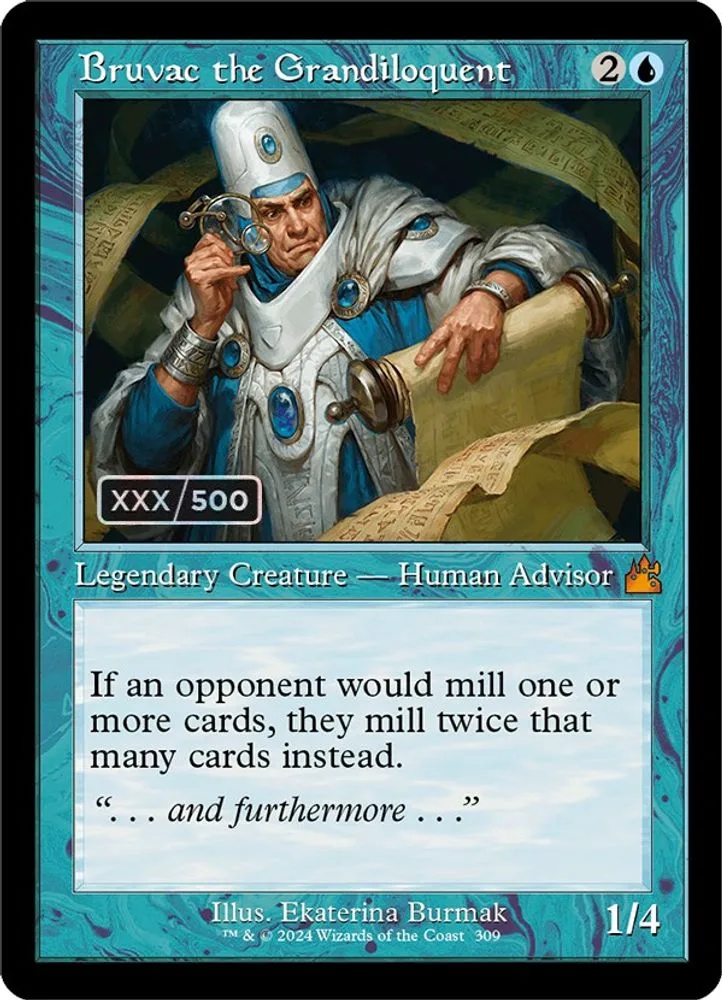Bruvac the Grandiloquent (Retro Frame · Serial Numbered)