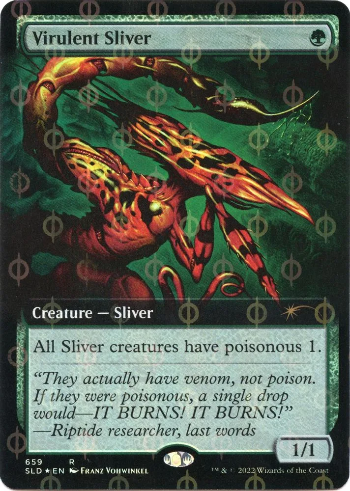 Virulent Sliver (Extended Art · Step-and-Compleat Foil)