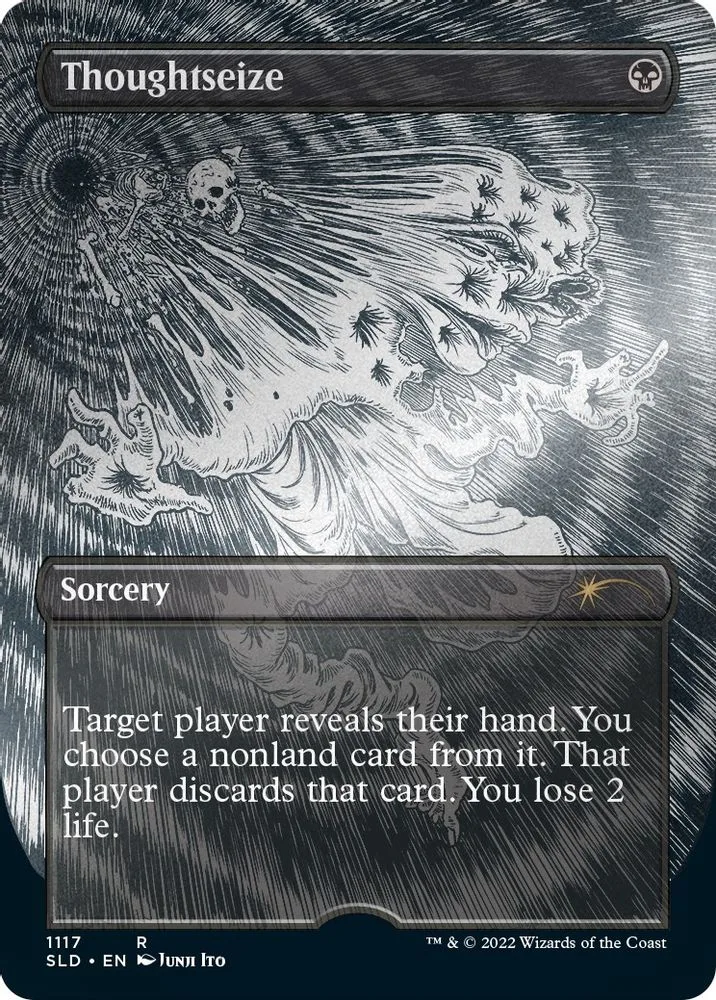 Thoughtseize (Borderless · Foil Etched)