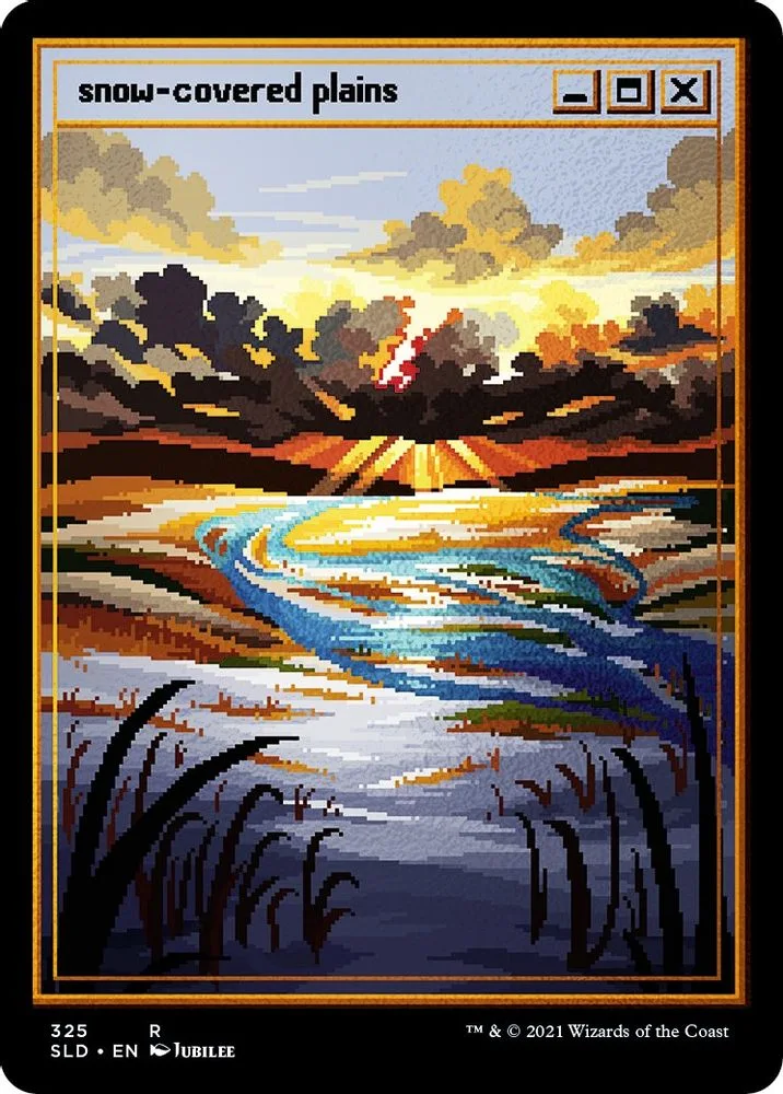 Snow-Covered Plains (PixelSnowLands.jpg · Foil Etched)