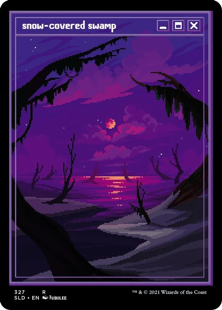 Snow-Covered Swamp (PixelSnowLands.jpg)