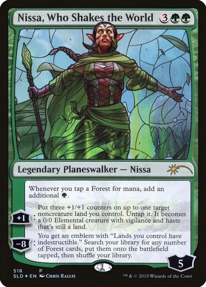 Nissa, Who Shakes the World (Stained Glass)