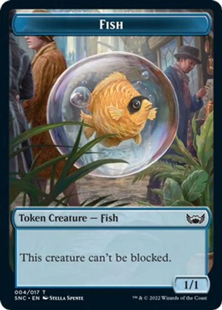 Fish // Rhino Warrior Double-Sided Token