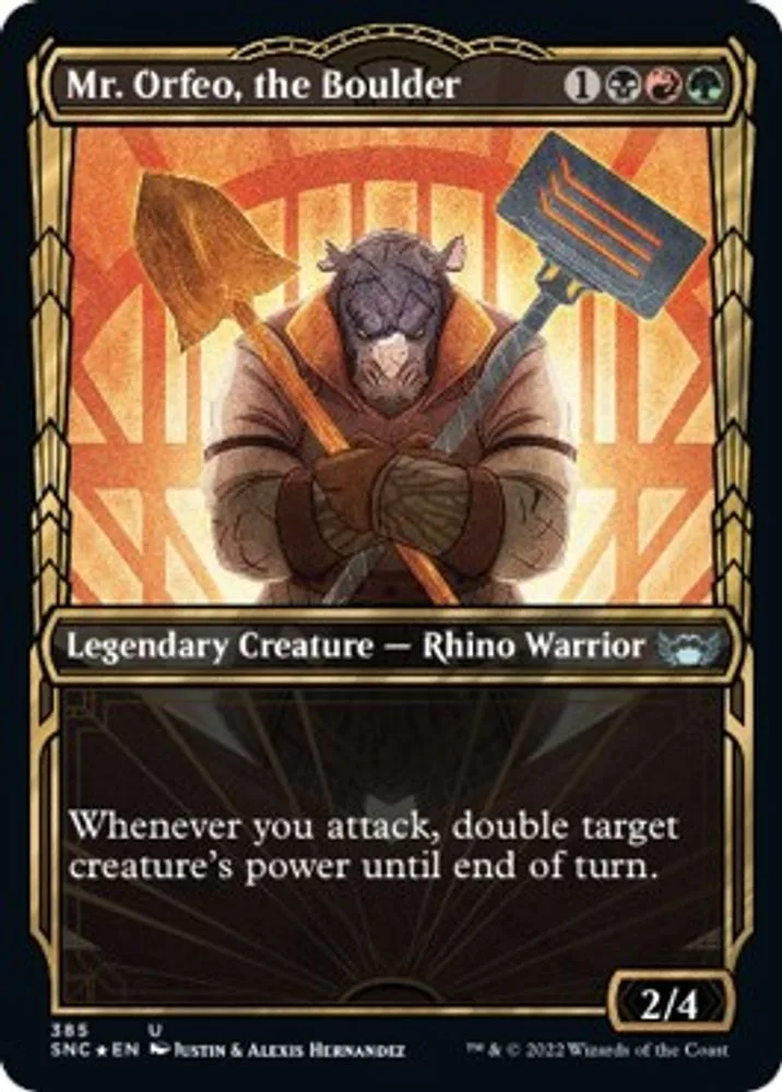 Mr. Orfeo, the Boulder (Gilded Foil)