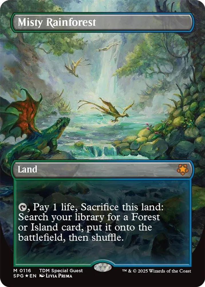Misty Rainforest (Borderless) (Dragonscale Foil)