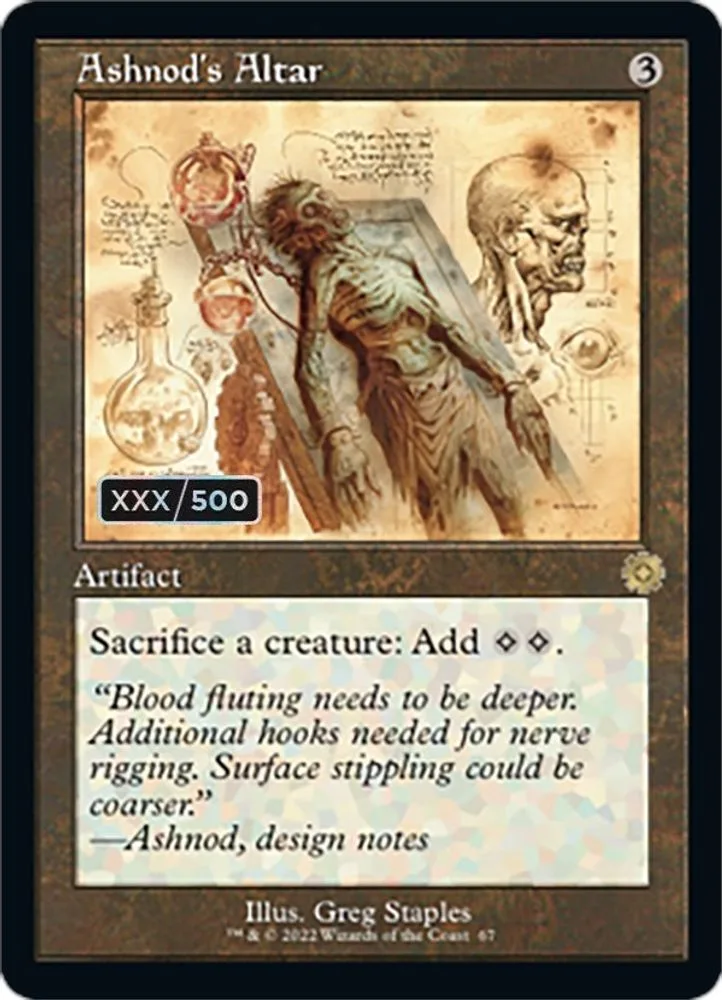 Ashnod's Altar (Schematic · Serial Numbered)