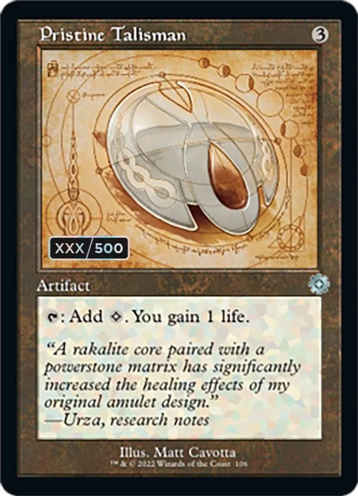 Pristine Talisman (Schematic · Serial Numbered)