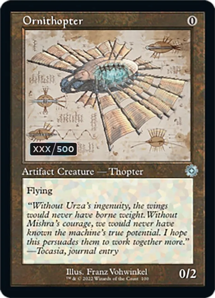Ornithopter (Schematic · Serial Numbered)