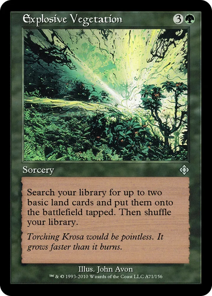 Explosive Vegetation