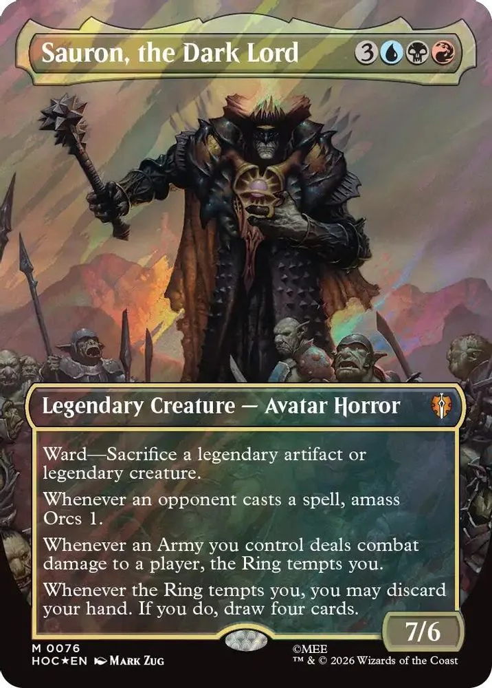 Sauron, the Dark Lord (Borderless · Surge Foil)