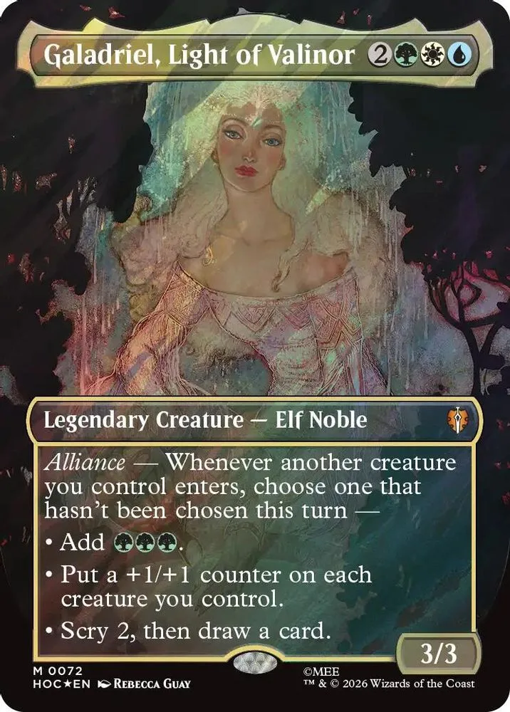 Galadriel, Light of Valinor (Borderless · Surge Foil)