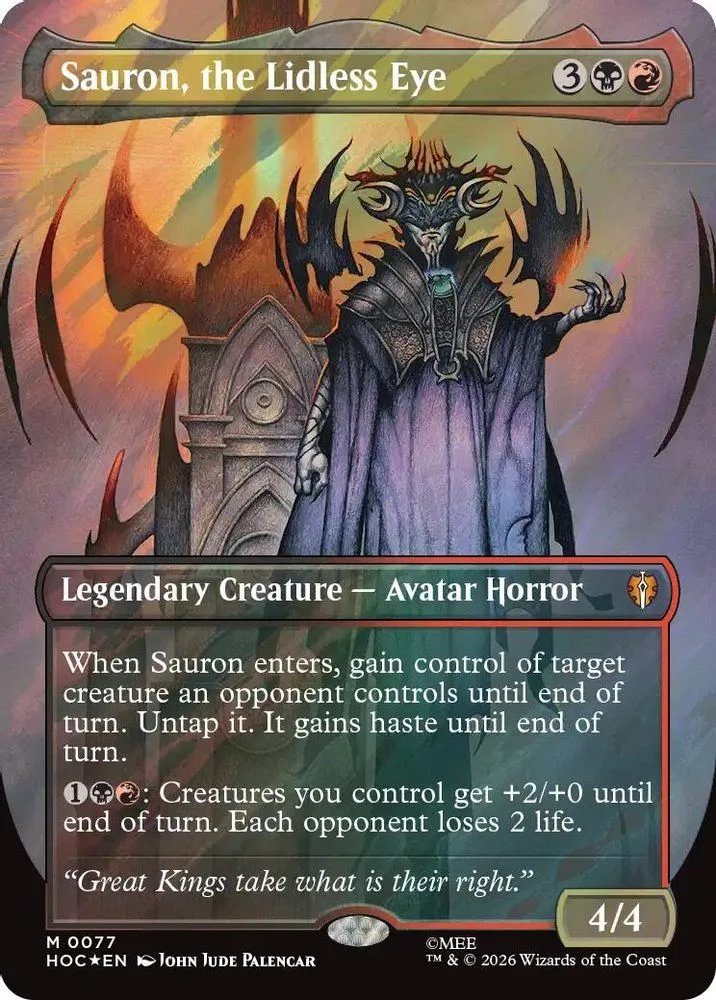 Sauron, the Lidless Eye (Borderless · Surge Foil)