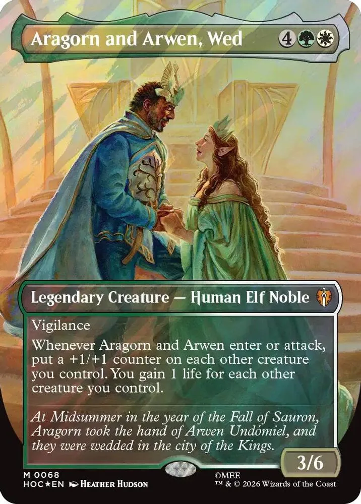 Aragorn and Arwen, Wed (Borderless · Surge Foil)