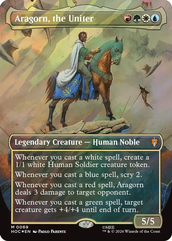 Aragorn, the Uniter (Borderless · Surge Foil)