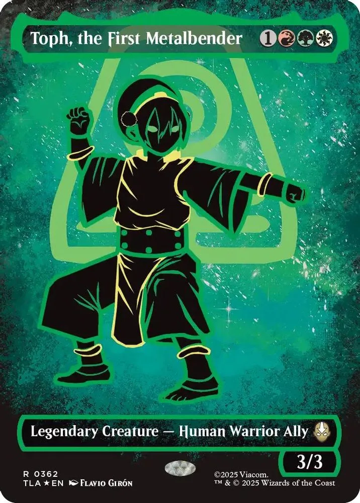 Toph, the First Metalbender (Borderless) (Neon Ink Foil)