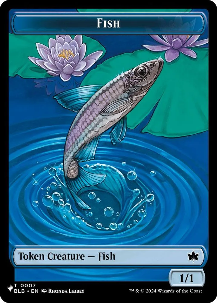 Fish (BLB) // Treasure (MH3) Double-sided Token (Fish (BLB) // Treasure (MH3) Double-sided Token)