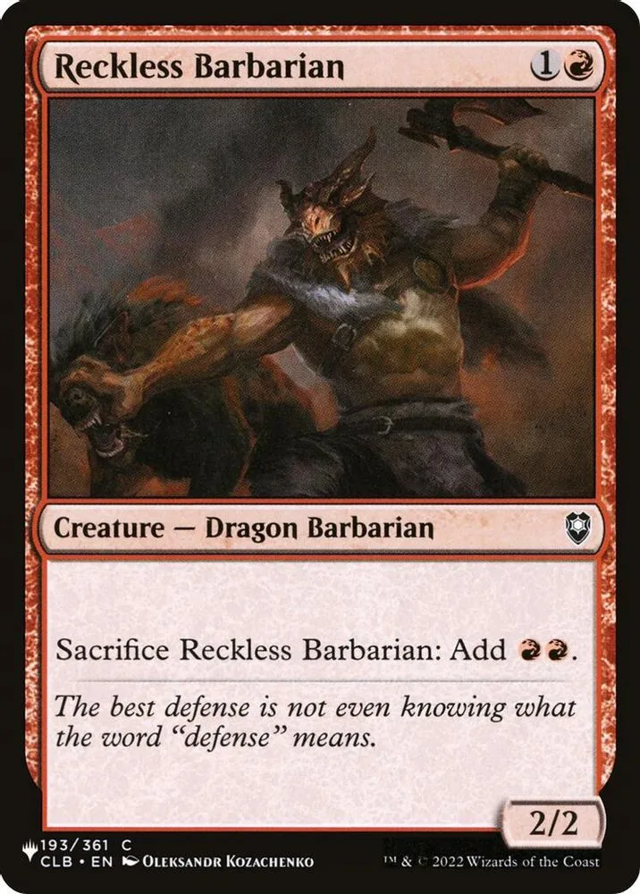 Reckless Barbarian (Reckless Barbarian)