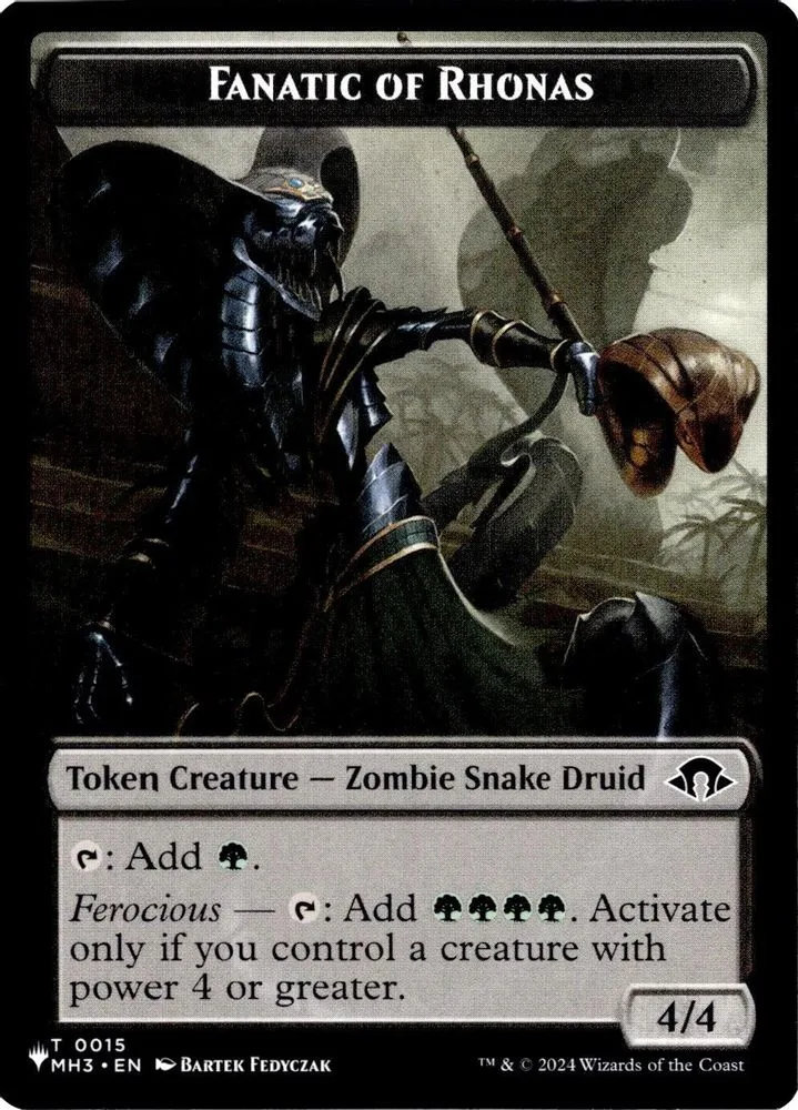 Fanatic of Rhonas // Elemental Double-Sided Token (Fanatic of Rhonas // Elemental Double-Sided Token)