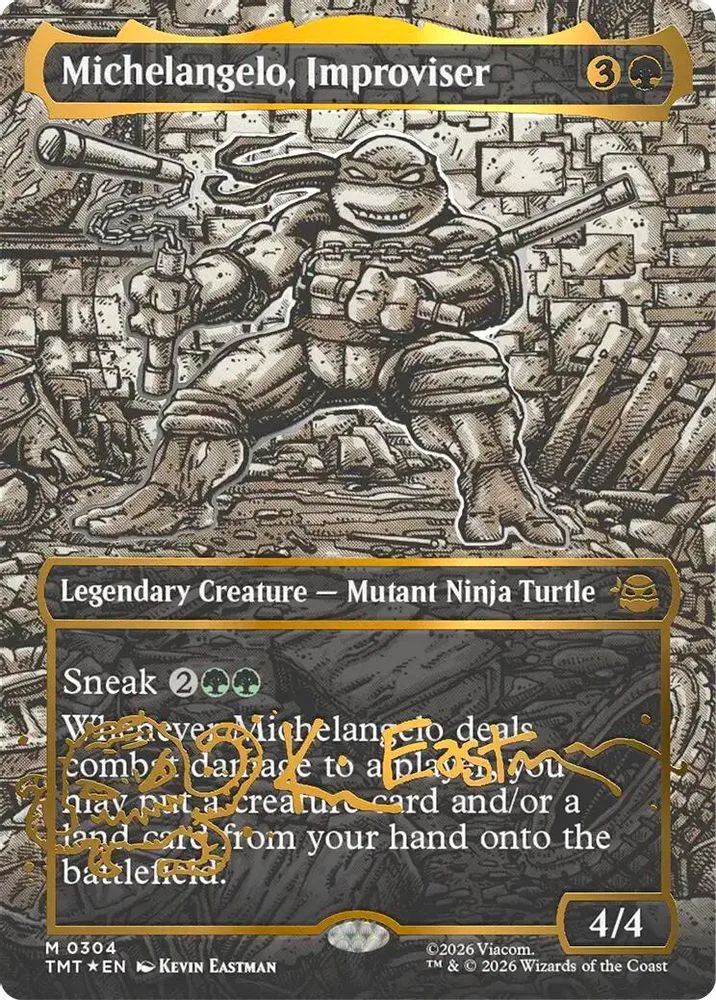 Michelangelo, Improviser (Borderless · Gold-Stamped Signature)