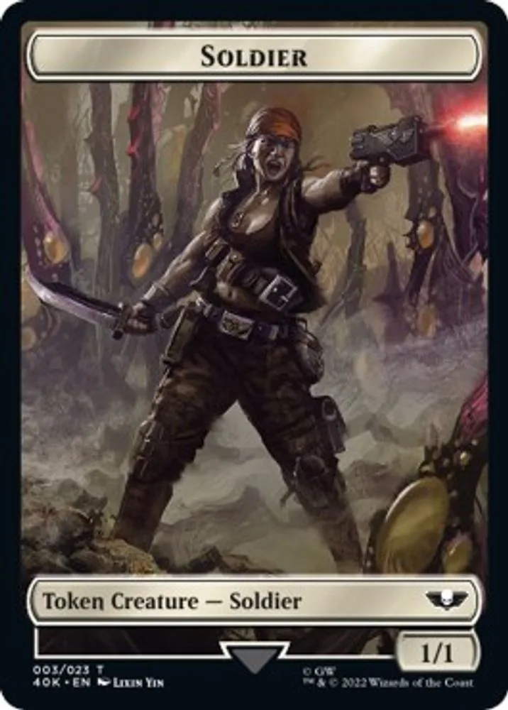 Soldier (003) // Sicarian Infiltrator Double-Sided Token (Surge Foil)