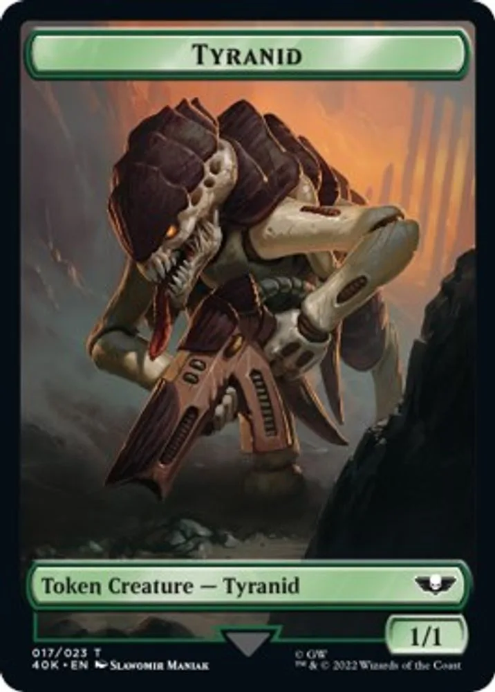 Tyranid (017) // Tyranid Warrior Double-Sided Token (Surge Foil)
