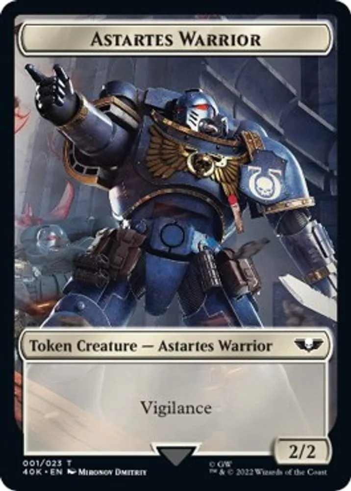 Astartes Warrior (001) // Robot Double-Sided Token