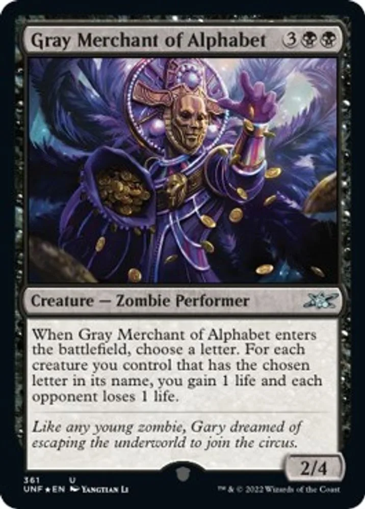 Gray Merchant of Alphabet (Galaxy Foil)