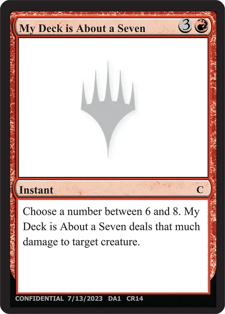 My Deck is About a Seven