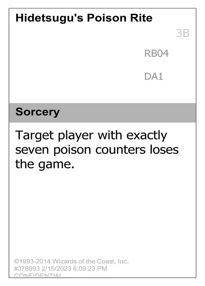Hidetsugu's Poison Rite