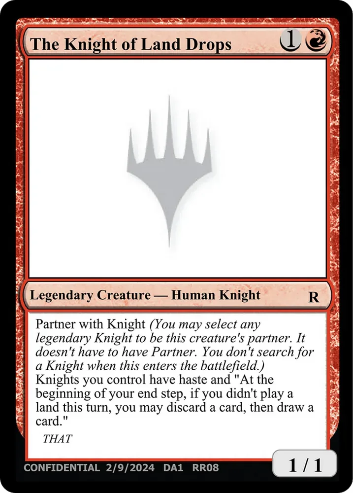 The Knight of Land Drops