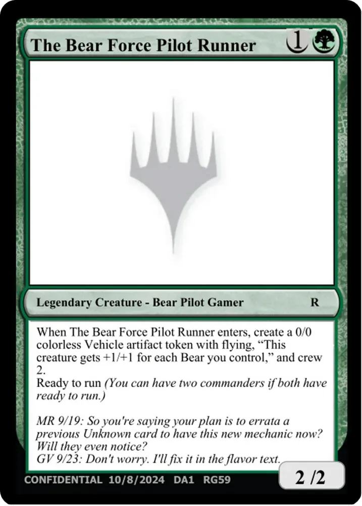 The Bear Force Pilot Runner