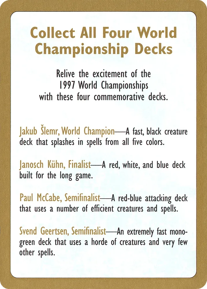 1997 World Championships Ad