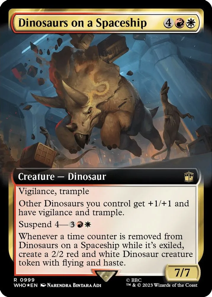Dinosaurs on a Spaceship (Extended Art · Surge Foil)