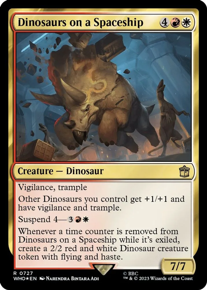 Dinosaurs on a Spaceship (Surge Foil)