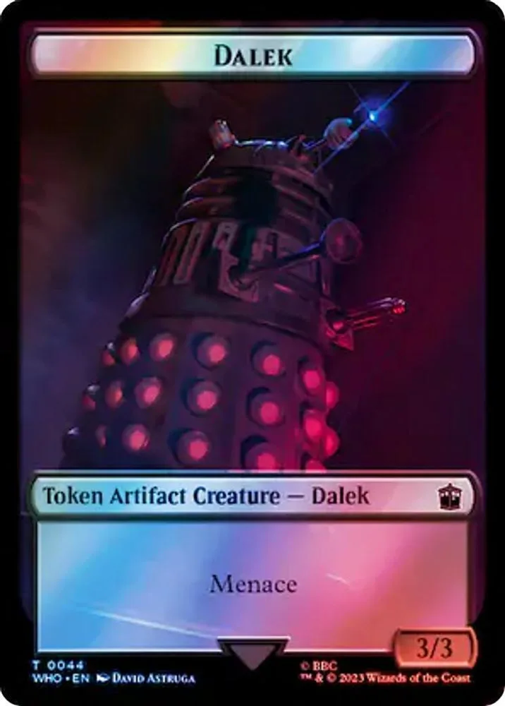 Dalek // Clue (0054) Double-Sided Token (Surge Foil)