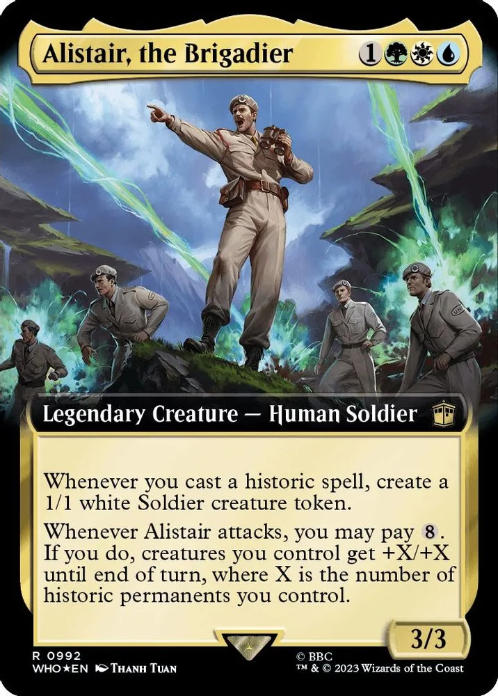 Alistair, the Brigadier (Extended Art · Surge Foil)