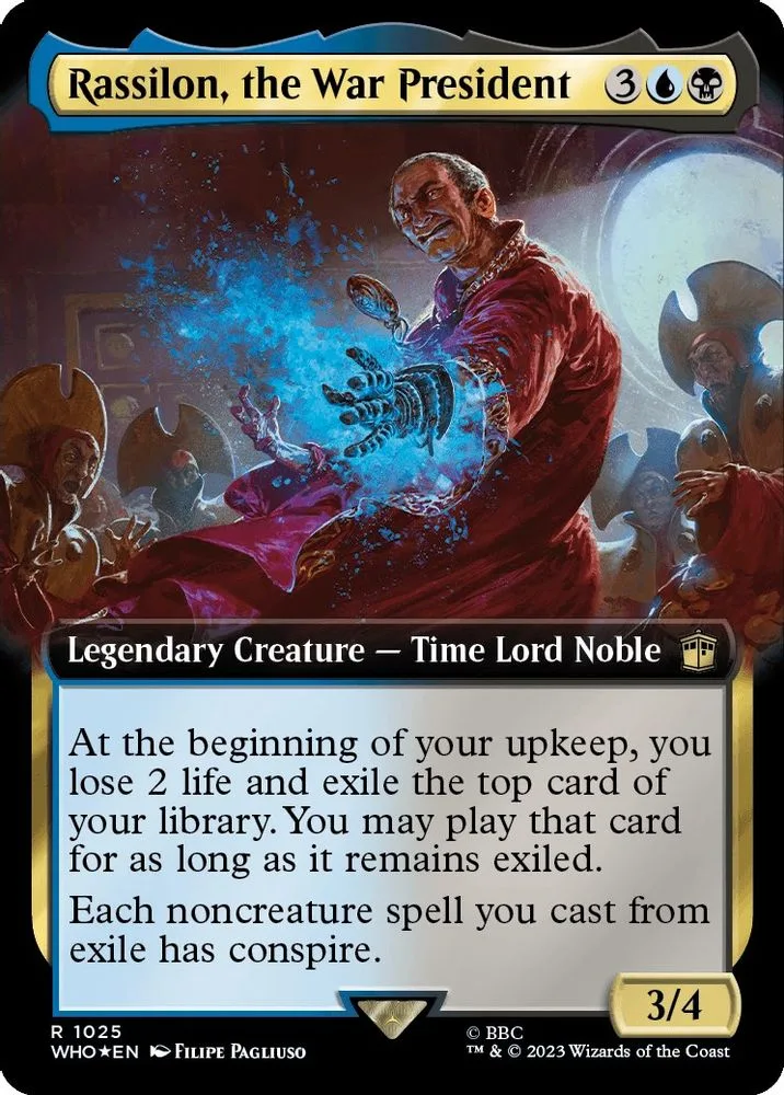 Rassilon, the War President (Extended Art · Surge Foil)