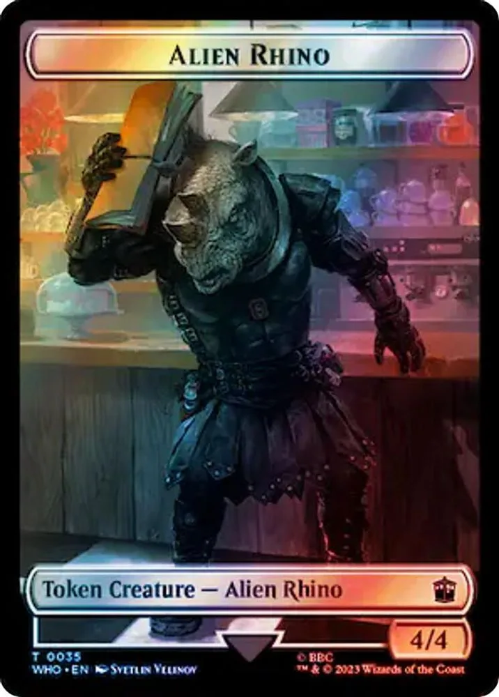 Alien Rhino // Beast Double-Sided Token (Surge Foil)