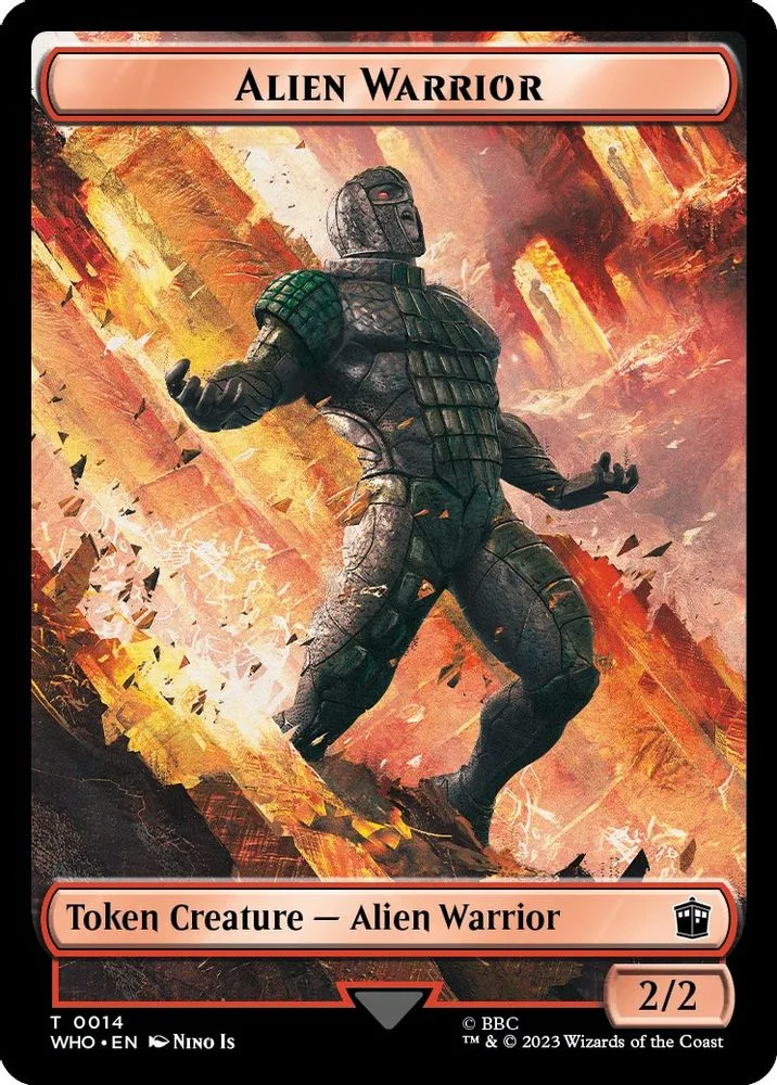 Alien Warrior // Treasure (0030) Double-Sided Token