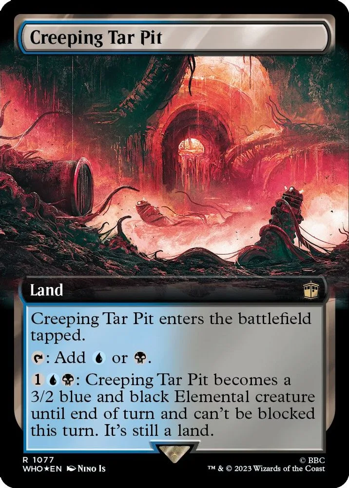 Creeping Tar Pit (Extended Art · Surge Foil)
