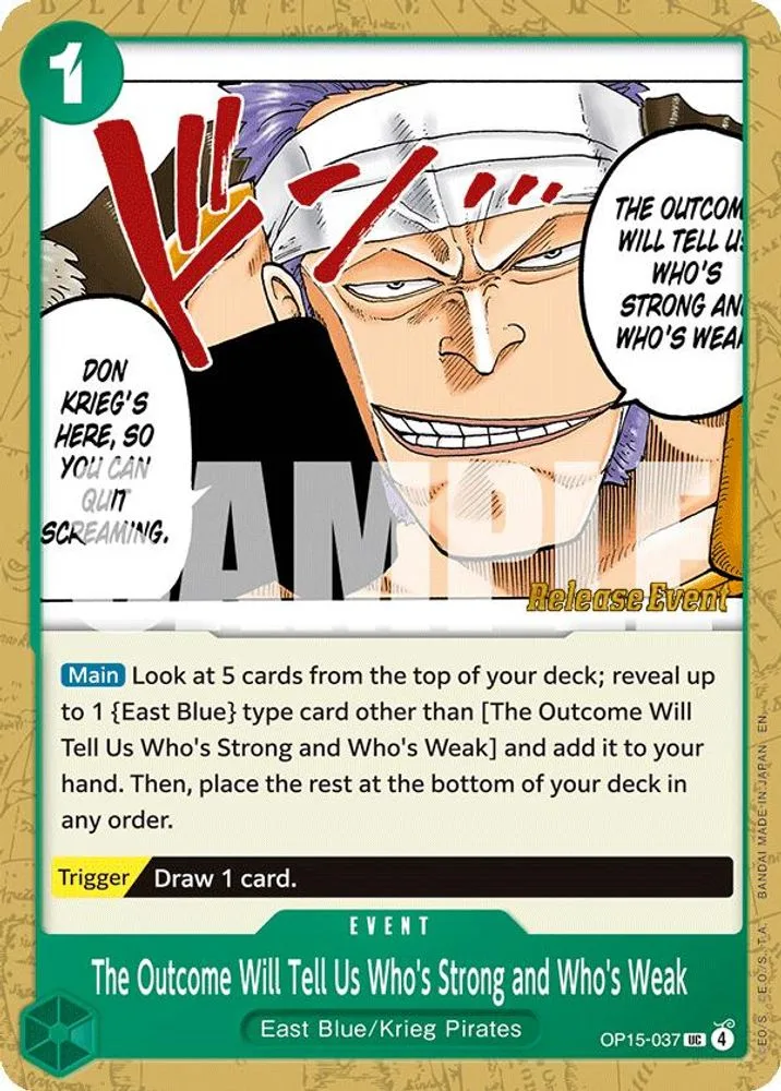 The Outcome Will Tell Us Who's Strong and Who's Weak (Release Event)