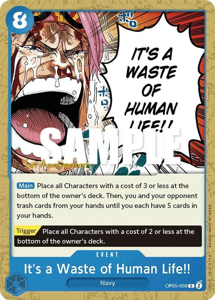 It's a Waste of Human Life!! (1st Anniversary Tournament)