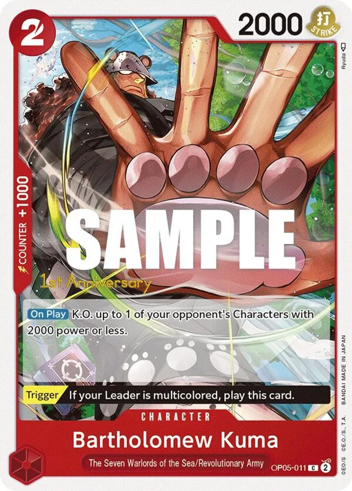 Bartholomew Kuma (1st Anniversary Tournament)
